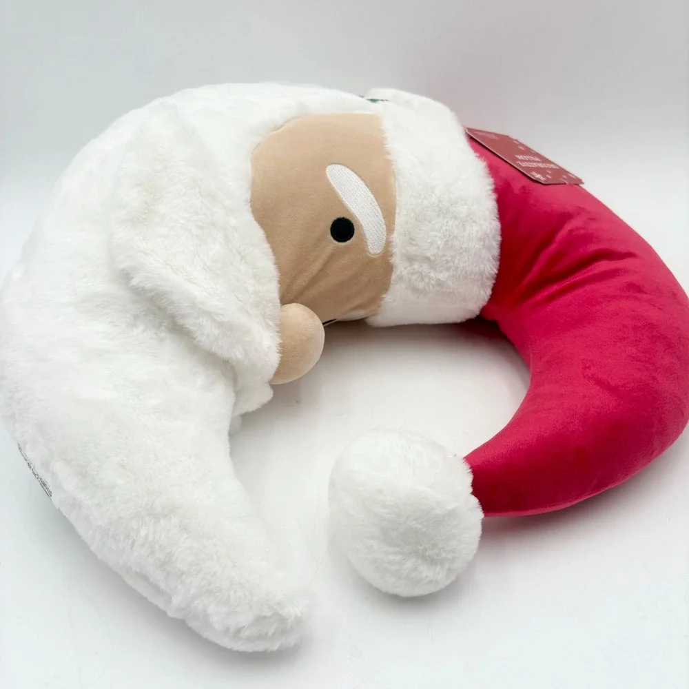 Santa Moon Crescent‎ Pillow Christmas Plush Decorative Holiday Gift
